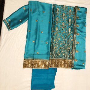 Woman's unstitched Pakistani suit